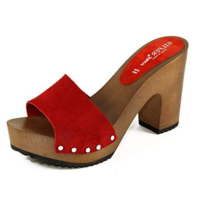 zoccoli rossi tacco 10