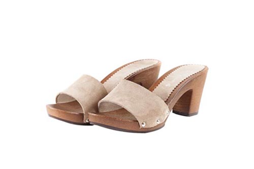 Sandali con tacco 7 cipria