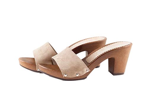 Sandali con tacco 7 cipria