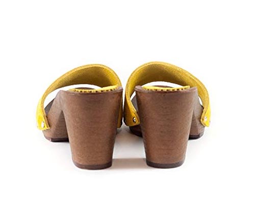 Sandali con tacco 7 gialli - immagine 2