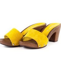 Sandali con tacco 7 gialli