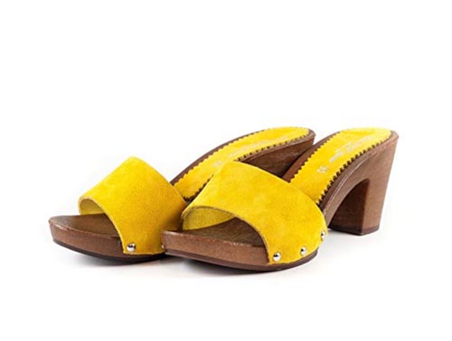 Sandali con tacco 7 gialli