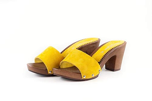 Sandali con tacco 7 gialli