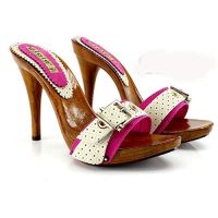 zoccoli estivi fucsia tacco 12