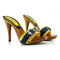 zoccoli estivi gialli tacco 12