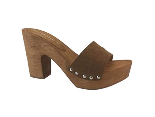 Sandali simil legno tacco 10 - immagine 3