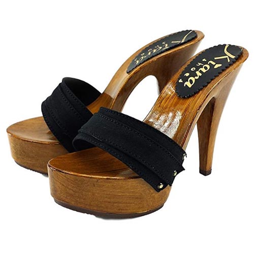 zoccoli neri tacco 13 kiara shoes