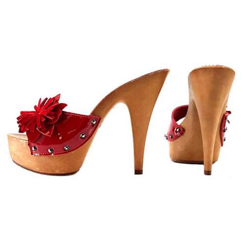 mules rossi tacco 13