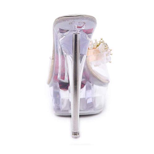 zoccoli trasparenti oro tacco 14