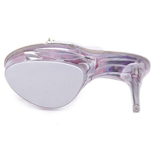 zoccoli trasparenti oro tacco 14