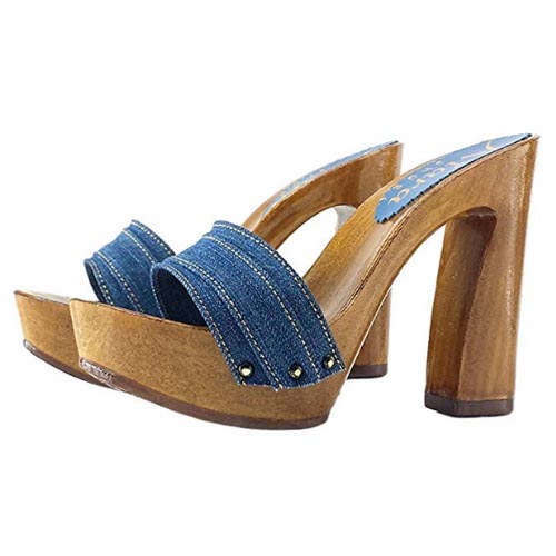 zoccoli denim da donna