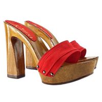 zoccoli rossi da donna