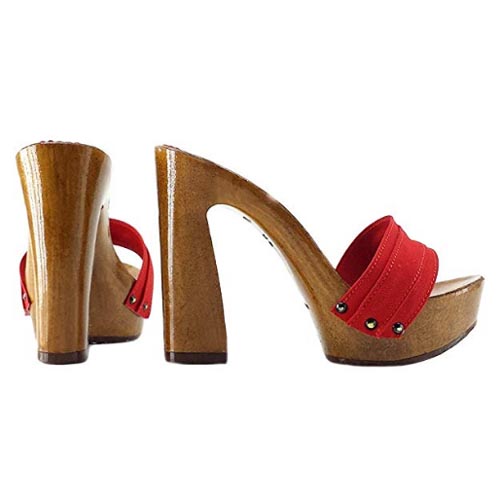 Zoccoli rossi da donna - immagine 3