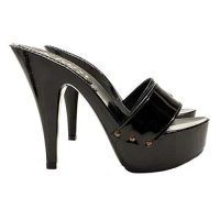 zoccoli neri eleganti con fascia lucida