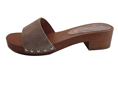 zoccoli in vero legno da donna