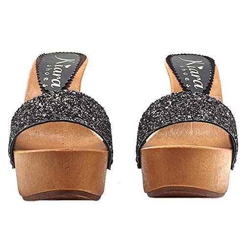 zoccoli ragazza glitterati