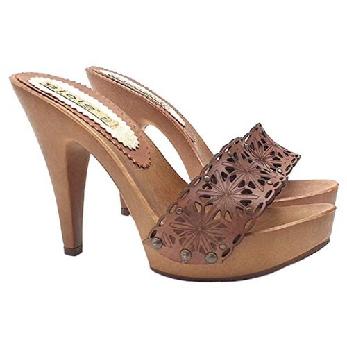 sandali estivi con fascia in cuoio