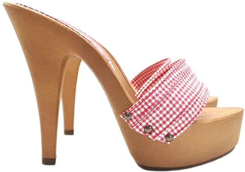 zoccoli alti vintage stile pinup