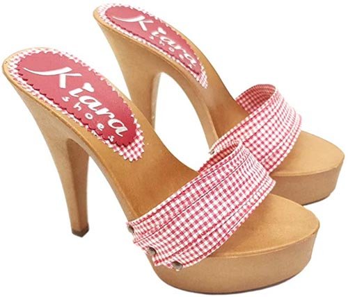 zoccoli vintage in tessuto