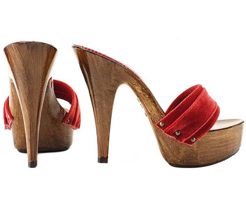 zoccoli donna con fascia in velluto