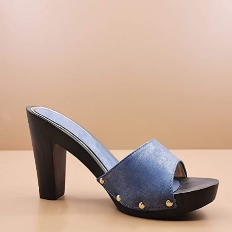 zoccoli blu tacco 10