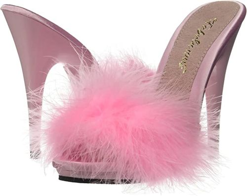 zoccoli vintage con piume