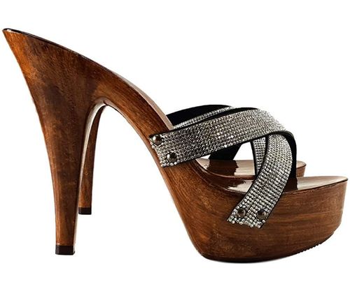 zoccoli eleganti con strass