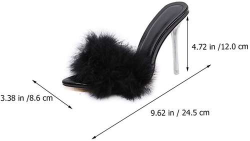 sandali pelliccia con tacco