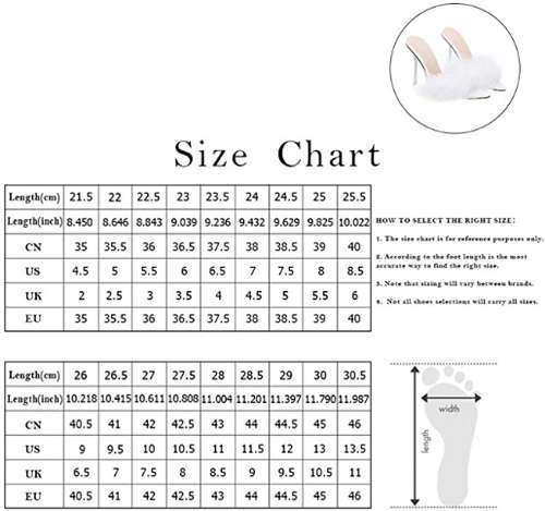 taglie sandali di pelliccia
