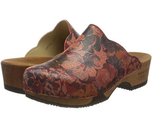 zoccoli multicolore di legno