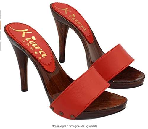 zoccoli estivi color corallo