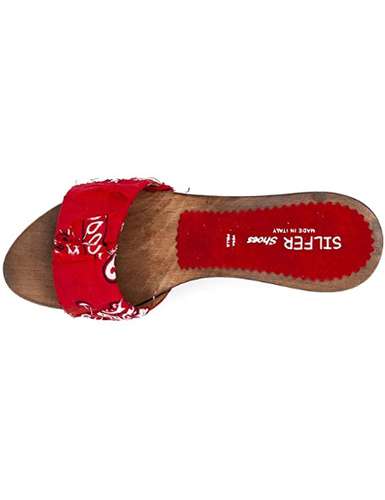 Zoccoli donna in vero legno e pelle