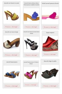 acquistare zoccoli donna online negozio zoccoli sandali zeppe sabot