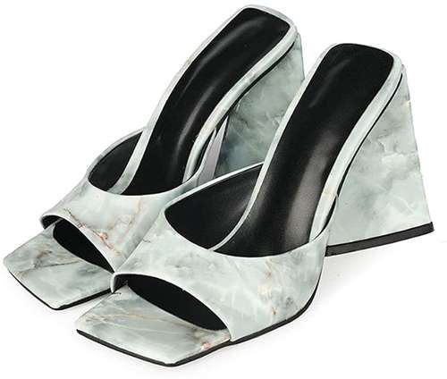 sandali con tacco a triangolo - immagine 16