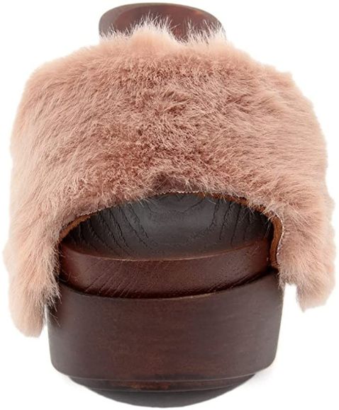 Zoccoli Marradini con pelliccia rosa