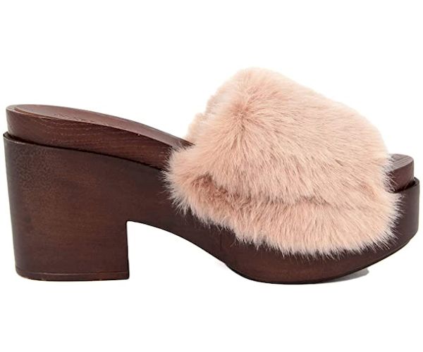 Zoccoli Marradini con pelliccia rosa