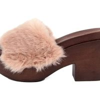Zoccoli Marradini con pelliccia rosa