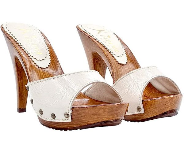 Zoccoli da donna con fascia in pelle