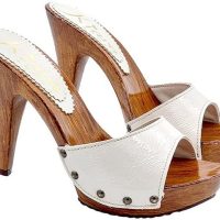 Zoccoli da donna con fascia in pelle