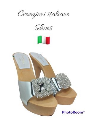 Zoccoli altissimi Tacco 14 CM con fascia a specchio