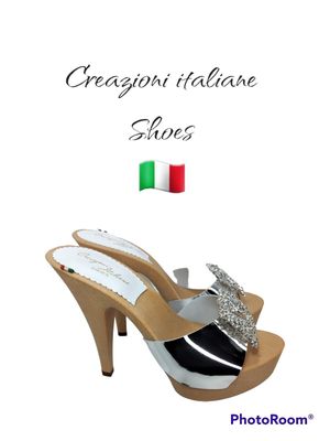 Zoccoli altissimi Tacco 14 CM con fascia a specchio