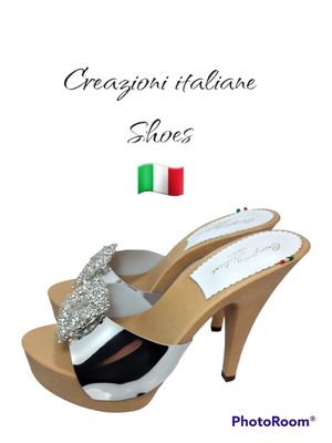 Zoccoli altissimi Tacco 14 CM con fascia a specchio