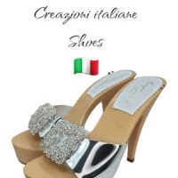 Zoccoli altissimi Tacco 14 CM con fascia a specchio