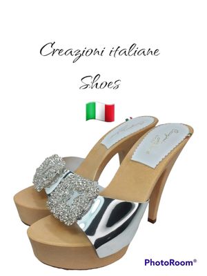 Zoccoli altissimi Tacco 14 CM con fascia a specchio