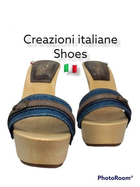 Zoccoli Tacco 14 con fascia in jeans