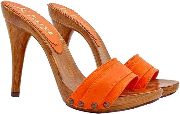 Zoccoli arancioni tacco 12