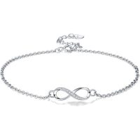 Lydreewam Cavigliera Donna in Argento con simbolo Infinito
