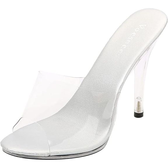 Sandali alti trasparenti