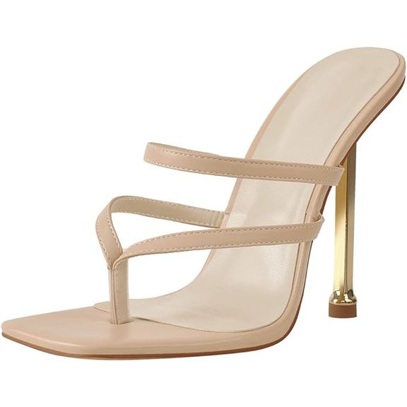 Sandali con tacco di metallo